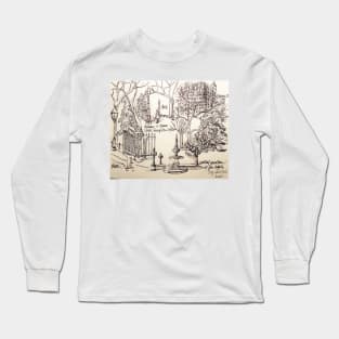 City Hall New York in Spring Snow Long Sleeve T-Shirt